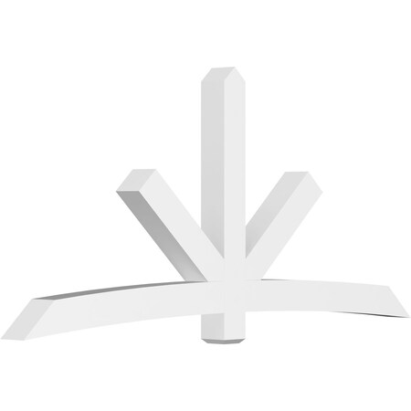 Ekena Millwork Alberta Architectural Grade PVC Gable Bracket, 108"W x 49 1/2"H x 6"D x 6"F, 11/12 Pitch GBP108X50X0606ALB00